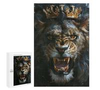 Puzzle pour Adultes 1000 PCS Royal Lion King Art Print Puzzles pour Adolescents Découpe De Précision pour Anniversaire, Noël Jouet Jeu Intellectuel 1000 PCS