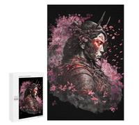 Puzzle pour Adultes 1000 PCS Samurai Warrior with Cherry Blossoms-5 Puzzles pour Adolescents Découpe De Précision pour Anniversaire, Noël Jouet Jeu Intellectuel 1000 PCS