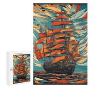 Puzzle pour Adultes 1000 PCS Ship Battle Puzzles pour Adolescents Jeu Manuel Décoration Intérieure Jeu Stimulant Cadeaux 1000 PCS