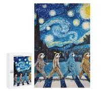 Puzzle pour Adultes 1000 PCS Sloth Abbey Road Puzzles pour Adolescents Jeux De Société Difficile Difficile Est Idéal comme Cadeau 1000 PCS