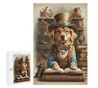 Puzzle pour Adultes 1000 PCS Smart Golden Retriever Dog Puzzle pour Adultes, Jeu De Réflexion, Décoration Murale, Idéal comme Cadeau 1000 PCS