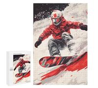 Puzzle pour Adultes 1000 PCS Snowboarder in Action Puzzle pour Adultes, Jeu De Réflexion, Décoration Murale, Idéal comme Cadeau 1000 PCS