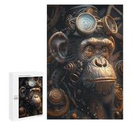 Puzzle pour Adultes 1000 PCS Steampunk Ape Animal Puzzles pour Adolescents Jeu Manuel Décoration Intérieure Jeu Stimulant Cadeaux 1000 PCS