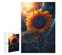 Puzzle pour Adultes 1000 PCS Sunflower Earth Sun Moon Puzzles pour Adolescents Jeux Relaxants Cadeaux pour Femmes Cadeaux Uniques pour Anniversaire Et Noël 1000 PCS