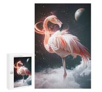 Puzzle pour Adultes 1000 PCS Surreal Space Flamingo Puzzles pour Adolescents Jeu Manuel Décoration Intérieure Jeu Stimulant Cadeaux 1000 PCS