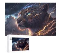 Puzzle pour Adultes 1000 PCS Thunderous Leopard Wild Power Unleashed Puzzle pour Adultes - Jouet Anti-Stress - Décoration Intérieure - Cadeaux Uniques pour Anniversaire Et Noël 1000 PCS