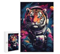 Puzzle pour Adultes 1000 PCS Tiger Astronaut in Space Suit-1 Puzzles pour Adolescents Découpe De Précision pour Anniversaire, Noël Jouet Jeu Intellectuel 1000 PCS