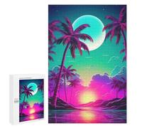 Puzzle pour Adultes 1000 PCS Tropical Retrowave Fusion Puzzles pour Adolescents Jeu Manuel Décoration Intérieure Jeu Stimulant Cadeaux 1000 PCS