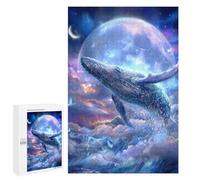 Puzzle pour Adultes 1000 PCS Whale Dream Clouds Moon Puzzles pour Adolescents Découpe De Précision pour Anniversaire, Noël Jouet Jeu Intellectuel 1000 PCS