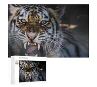 Puzzle pour Adultes 1000 PCS Wild Tiger Roar Nature's Power Display Casse-tête pour Adolescents, Jeu De Réflexion, Course De Vitesse, Cadeaux d'anniversaire Et Originaux 1000 PCS
