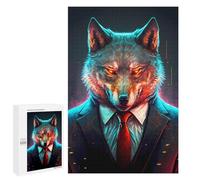 Puzzle pour Adultes 1000 PCS Wolf CEO in Suit Puzzles pour Adolescents Jeu Manuel Décoration Intérieure Jeu Stimulant Cadeaux 1000 PCS