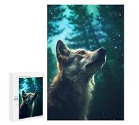 Puzzle pour Adultes 1000 PCS Wolf Forest Puzzles pour Adolescents Jeux De Société Difficile Difficile Est Idéal comme Cadeau 1000 PCS