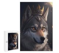 Puzzle pour Adultes 1000 PCS Wolf King Funny Puzzles pour Adolescents Jeux De Société Difficile Difficile Est Idéal comme Cadeau 1000 PCS