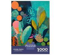 Puzzle pour Adultes 1000 Pièces Abstract Floral Design Puzzles pour Adolescents, Jeux Amusants, Passe-Temps Idéal comme Cadeau 52x38cm/1000pcs
