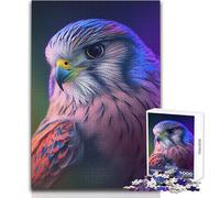Puzzle pour Adultes 1000 pièces - Adorables Jouets en Forme de Faucon crécerelle - Jeu éducatif - Décoration Murale - Cadeau de Noël Secret - Dimensions : 38x52cm