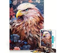 Puzzle pour Adultes 1000 pièces Aigle à tête Blanche Parmi Les Fleurs Jeu d'adresse et de réflexion Jeu Gratuit Scène de Noël (50x75cm)