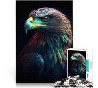Puzzle pour Adultes 1000 pièces Aigle dans l'art coloré Jouets éducatifs d'apprentissage Offrir en Cadeau à Toute la Famille 26x38cm