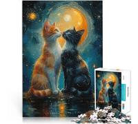 Puzzle pour Adultes 1000 pièces Aimer Les Chats Aidez Le Cerveau à exercer des Jouets addictifs pour cultiver la Patience Cadeau d'œuvre d'art 26x38cm