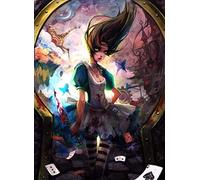 Puzzle pour Adultes 1000 pièces Alice au Pays des Merveilles Puzzles pour Enfants Jouets éducatifs Jeu de réflexion Cadeau Adolescent Bricolage Jouets de Divertissement à domicile38x52cm