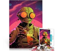 Puzzle pour Adultes 1000 pièces Alien avec Une bière Défi Difficile pour soulager Le Stress Convient aux Couples 75x50cm