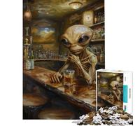 Puzzle pour Adultes 1000 pièces Alien Irish Pub Puzzles Adultes Jeux relaxants Difficulté Difficile Cadeaux pour Amis et Famille (Dimensions 38x26cm)