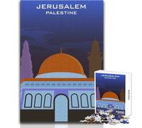 Puzzle pour Adultes 1000 pièces ALQUDS JÉRUSALEM Palestine - Jeu Relaxant - Défi Stimulant - Cadeau d'anniversaire - Dimensions : 38x26cm