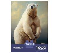 Puzzle pour Adultes 1000 Pièces American Polar Bear Puzzle pour Adultes Jeux Amusants Niveau De Difficulté Difficile Cadeaux d'anniversaire Et Cadeaux Uniques 38x26cm/1000pcs