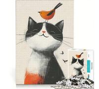 Puzzle pour Adultes 1000 pièces Amitié Animale, Jeux relaxants, difficulté Difficile, liste de souhaits avec Le Père Noël 50x75cm