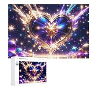 Puzzle pour Adultes 1000 Pièces Amour Crystal Puzzles en Bois Créatifs-Jeu Pratique -Décoration Familiale （75×50cm）