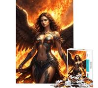 Puzzle pour Adultes 1000 pièces Ange déchu Rebelle Défi éducatif Course de Vitesse Manuelle Jouets à Monter soi-même pour Les 14 Ans et Plus (50x75cm)