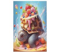 Puzzle pour Adultes 1000 Pièces Animal Tortue Puzzles en Bois Créatifs-Jeu Pratique -Décoration Familiale （78×53cm）