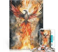 Puzzle pour Adultes 1000 pièces Aquarelle Phoenix Rising Jouet éducatif d'apprentissage Liste de souhaits avec Le Père Noël 75x50cm
