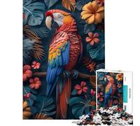 Puzzle pour Adultes 1000 pièces Ara dans Un Paradis Tropical Jeu Difficile et exigeant à réaliser soi-même Convient aux Personnes de 14 Ans et Plus 50x75cm