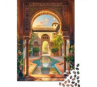 Puzzle pour Adultes 1000 Pièces Arabesque Garden Oasis Puzzle pour Adolescents Difficile, Liste De Souhaits avec Le Père Noël, Jeu Amusant Et Stimulant pour Toute La Famille 70x50cm/1000pcs