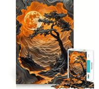 Puzzle pour Adultes 1000 pièces Arbre de l'harmonie Découpe de qualité supérieure Jeu de logique Amusant et Facile à Jouer Décoration Murale de Noël (38x26cm)