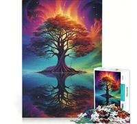 Puzzle pour Adultes 1000 pièces Arbre de Vie Cosmique, Jeu Familial, décompression intellectuelle, Cadeau Stimulant 50x75cm