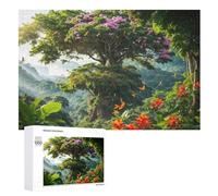 Puzzle pour Adultes 1000 Pièces Arbre de Vie Cosmique Puzzles en Bois Créatifs-Jeu Pratique -Décoration Familiale （75×50cm）