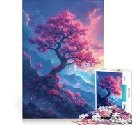 Puzzle pour Adultes 1000 pièces Arbre Fantastique, Jeux relaxants, difficulté Difficile, liste de souhaits avec Le Père Noël 38x52cm