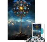 Puzzle pour Adultes 1000 pièces Arbre Mystique des orbes Jeu Impossible Apprentissage Jouet éducatif Cadeau d'anniversaire Découpe de précision (Dimensions 50x75cm)