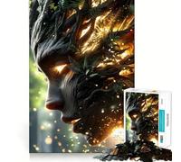 Puzzle pour Adultes 1000 pièces Arbre Nymphe Ancienne Articulations Lisses Jeu Amusant de Concentration mentale Jeu Occasionnel Cadeau Amusant d'anniversaire (50x75cm)