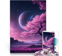 Puzzle pour Adultes 1000 pièces Arbre Solitaire dans l'espace Défi Difficile pour soulager Le Stress Jeu de défi Unique 38x26cm