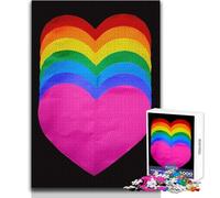 Puzzle pour Adultes 1000 pièces Arc-en-Ciel Amour Jeu éducatif Familial Décoration Parfaite Cadeau Dimensions 50x75cm