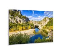Puzzle pour Adultes 1000 Pièces,Arc Naturel sur la rivière au Pont d'arc en Ardèche,Puzzle en Bois,Puzzles Classiques,Les Lettres Au Dos sont Idéales pour Les Défis Et Les Cadeaux(52x38cm)-206