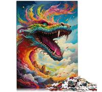 Puzzle pour Adultes 1000 pièces Art Dragons Volants Difficile et défi 26x38cm Améliorez l'amour Entre Les Couples pour Les 14 Ans et Plus