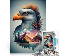 Puzzle pour Adultes 1000 pièces Art du Faucon Jouets addictifs pour Le défi de l'intelligence cérébrale Bon Cadeau 75x50cm