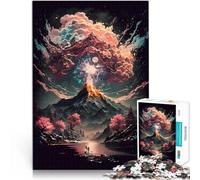 Puzzle pour Adultes 1000 pièces Art Japonais des Fleurs de Cerisier pour s'amuser en Famille Décoration Parfaite 38x26cm