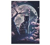 Puzzle pour Adultes 1000 Pièces Art Japonais du Cerisier Puzzles en Bois Créatifs-Jeu Pratique -Décoration Familiale 78×53cm