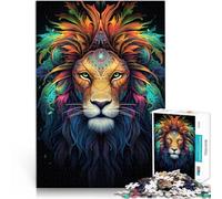Puzzle pour Adultes 1000 pièces Art Néon Lion Apprentissage Jouets éducatifs Jeux de Famille 26x38cm Anti-Stress Staycation Tuer Le Temps