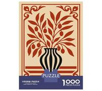 Puzzle pour Adultes 1000 Pièces Art Nouveau Floral Vase Illustration Puzzle pour Adolescents pour S'amuser en Famille, Défi Éducatif, Cadeau d'anniversaire Unique 52x38cm/1000pcs