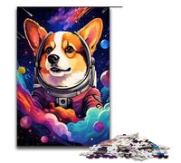 Puzzle pour Adultes 1000 pièces Astronaute Corgi Bébé Puzzle pour Jeu éducatif Défi Jouet Décoration intérieure Unique et Cadeaux 75x50cm